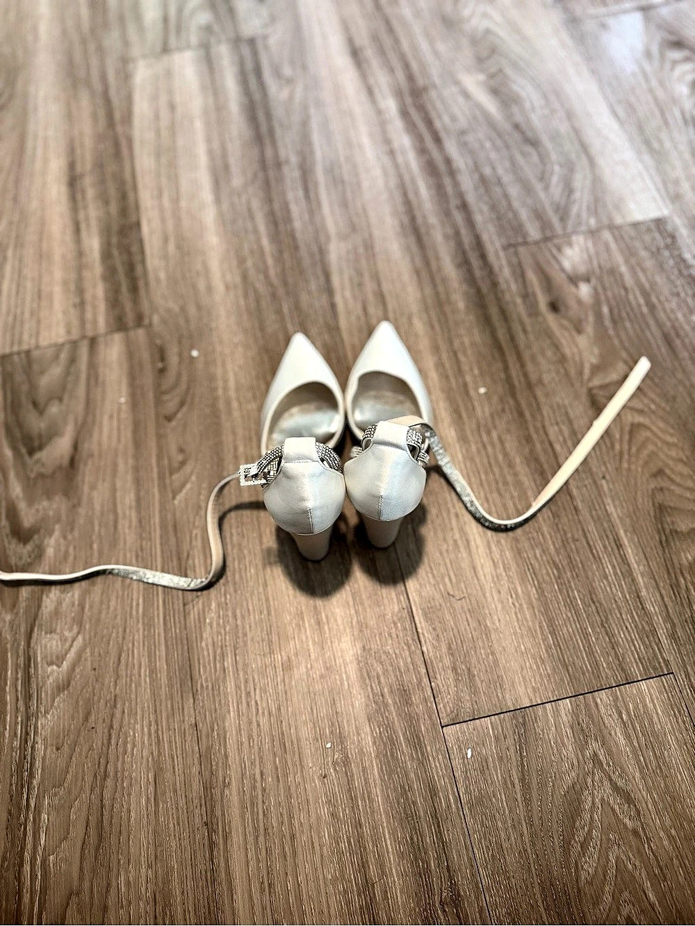 White Strappy Heels